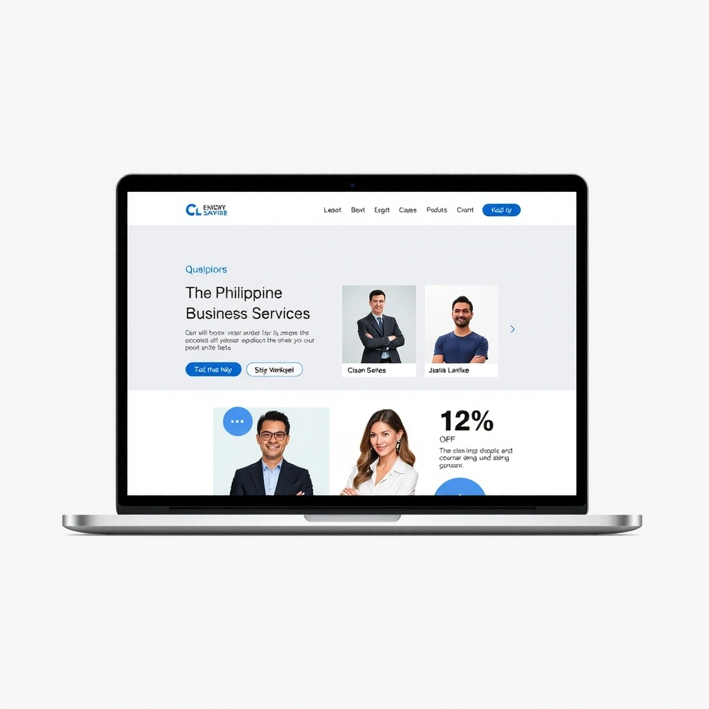 Modern website mockup showing minimalist design principles