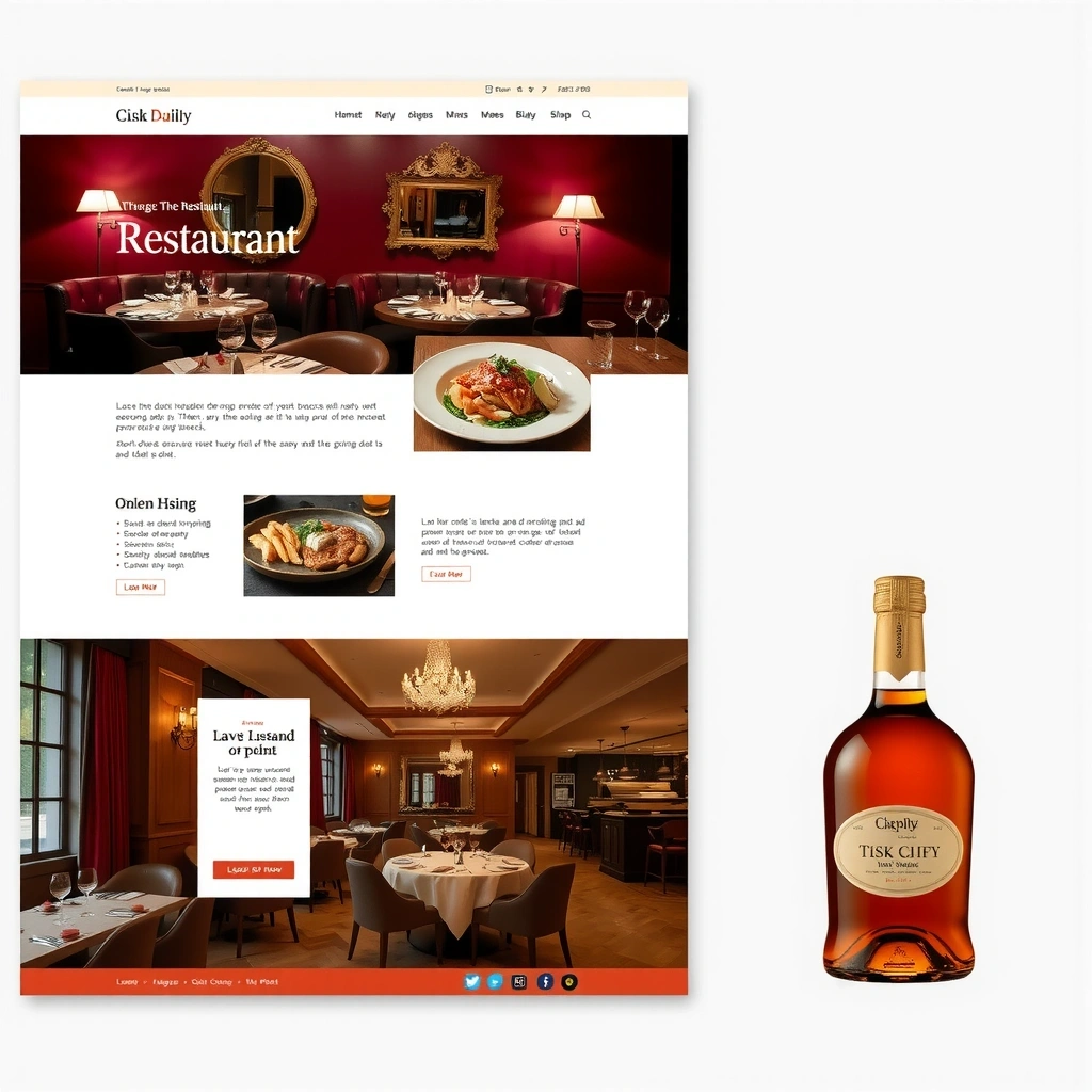 Elegant restaurant website with online booking system