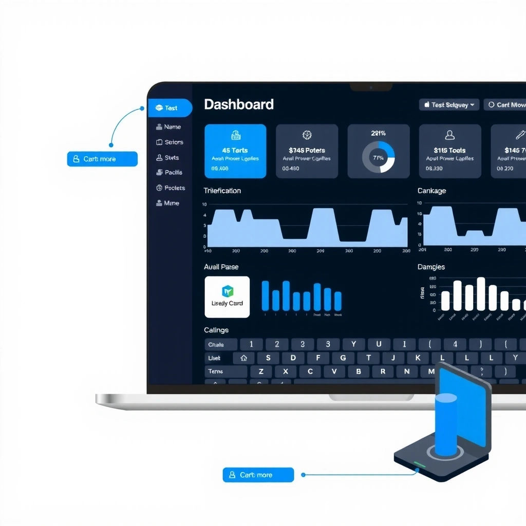 Modern SaaS dashboard with analytics and user management
