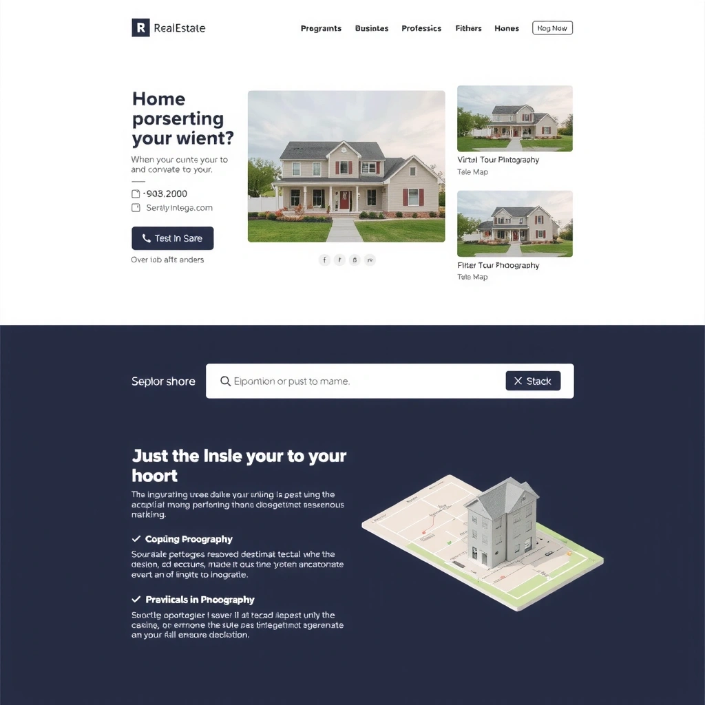 Real estate platform with property listings and virtual tours